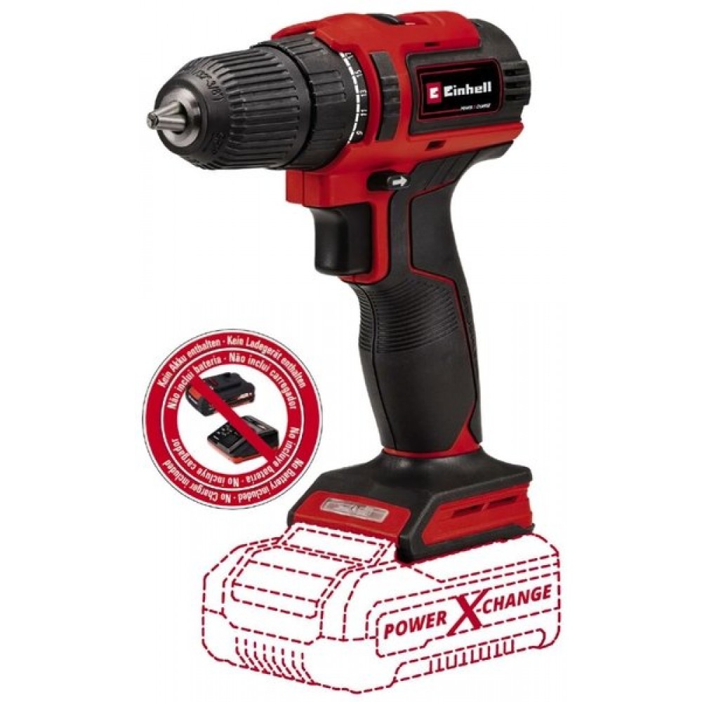 Шуруповерт безщітковий Einhell TE-CD 18/40 Li BL - Solo, 18 В, 40 Нм, 1.19 кг (4513997)