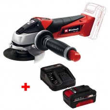 Акция! Набор угловая шлифмашина Einhell TE-AG 18/115 Li Solo + зарядное устройство и аккумулятор 18V 4,0 Ah