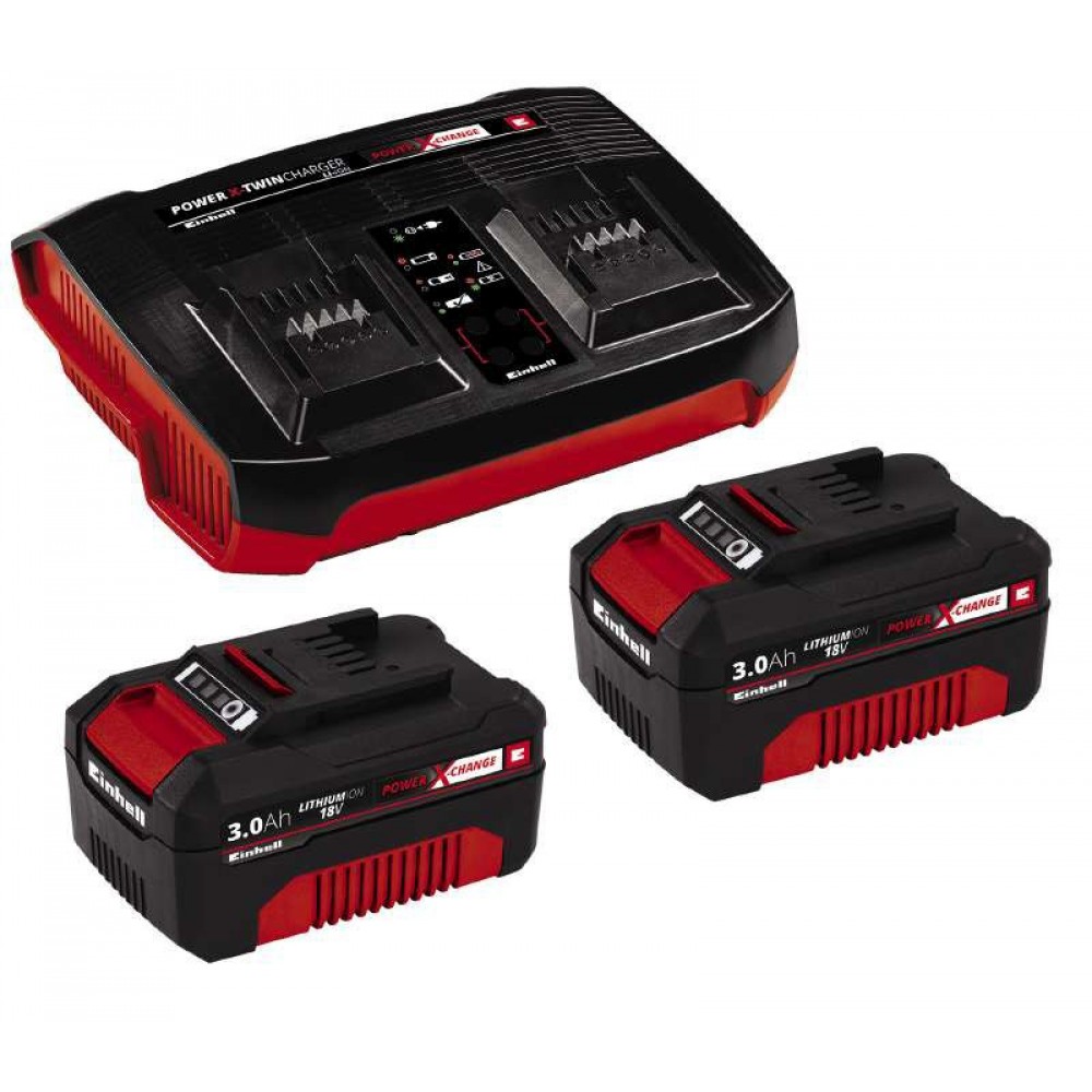Стартовий набір Einhell PXC Starter Kit (АКБ 2x3.0Ah + ЗП Twincharger Kit 3 A)