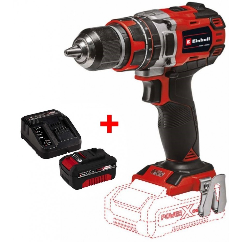 Акція! Набір ударний шуруповерт безщітковий Einhell TP-CD 18/50 Li-i BL Solo + зарядний пристрій та акумулятор 18V 4,0 Ah