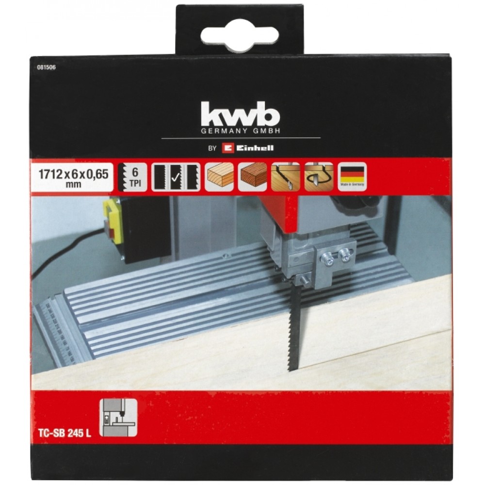 Полотно для стрічкової пили TС-SB 245 L, 1712x6х0.65 мм, KWB (081506)
