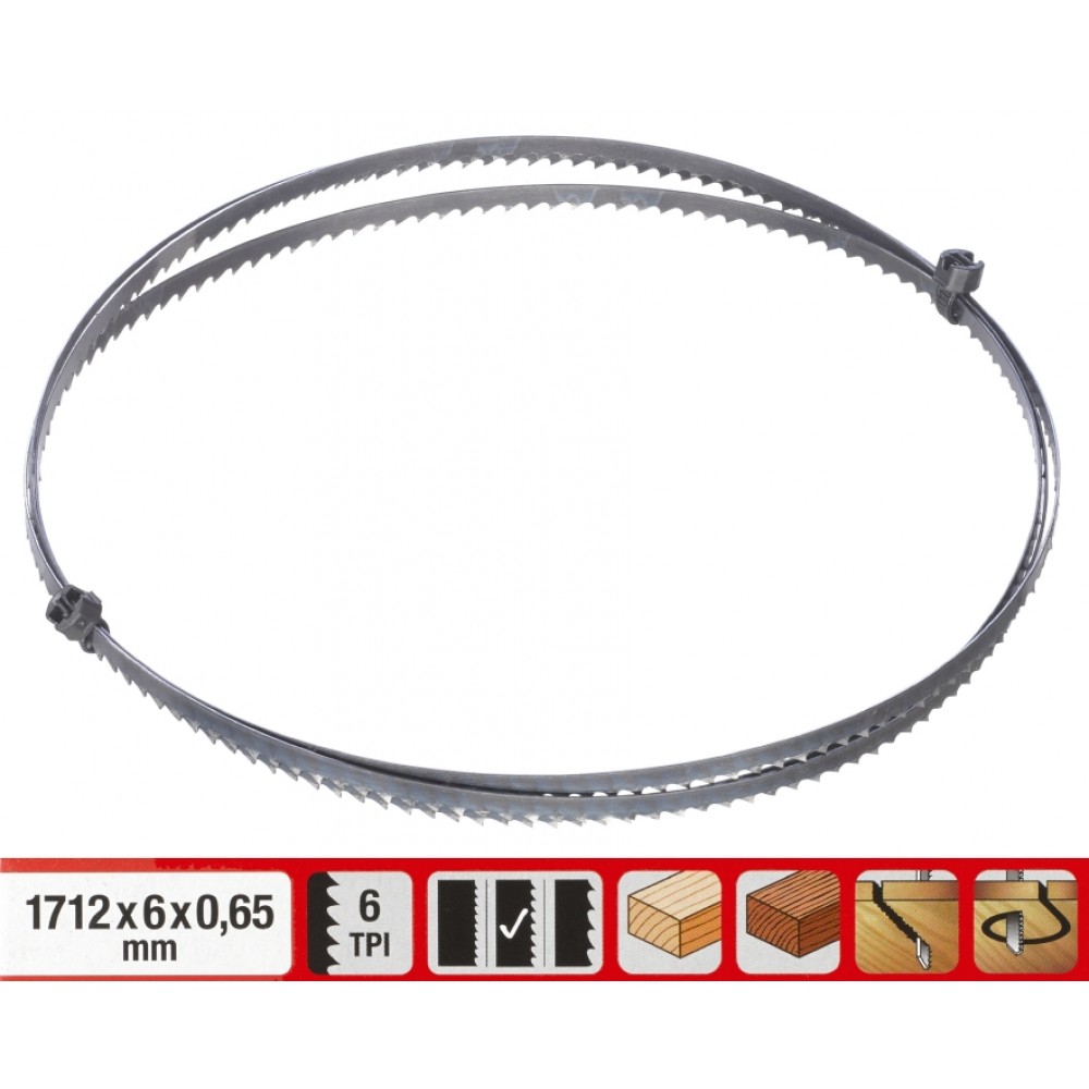 Полотно для стрічкової пили TС-SB 245 L, 1712x6х0.65 мм, KWB (081506)