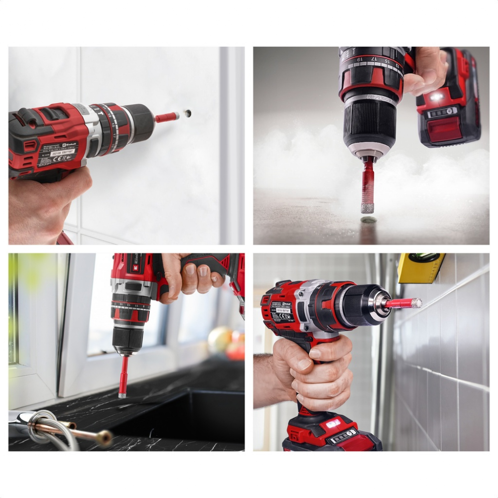 Набір трубчастих свердел по плитці, XS-Case, 4 шт (500404)