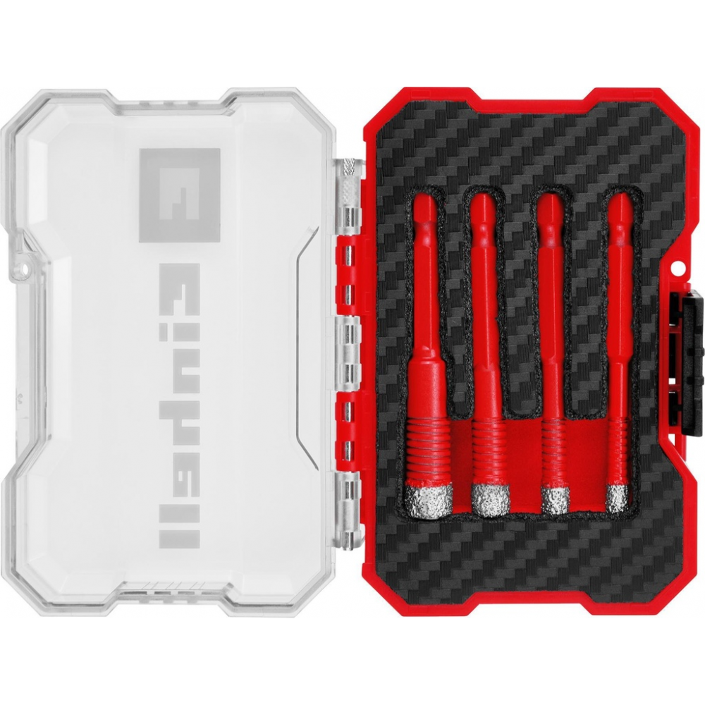 Набір трубчастих свердел по плитці, XS-Case, 4 шт (500404)