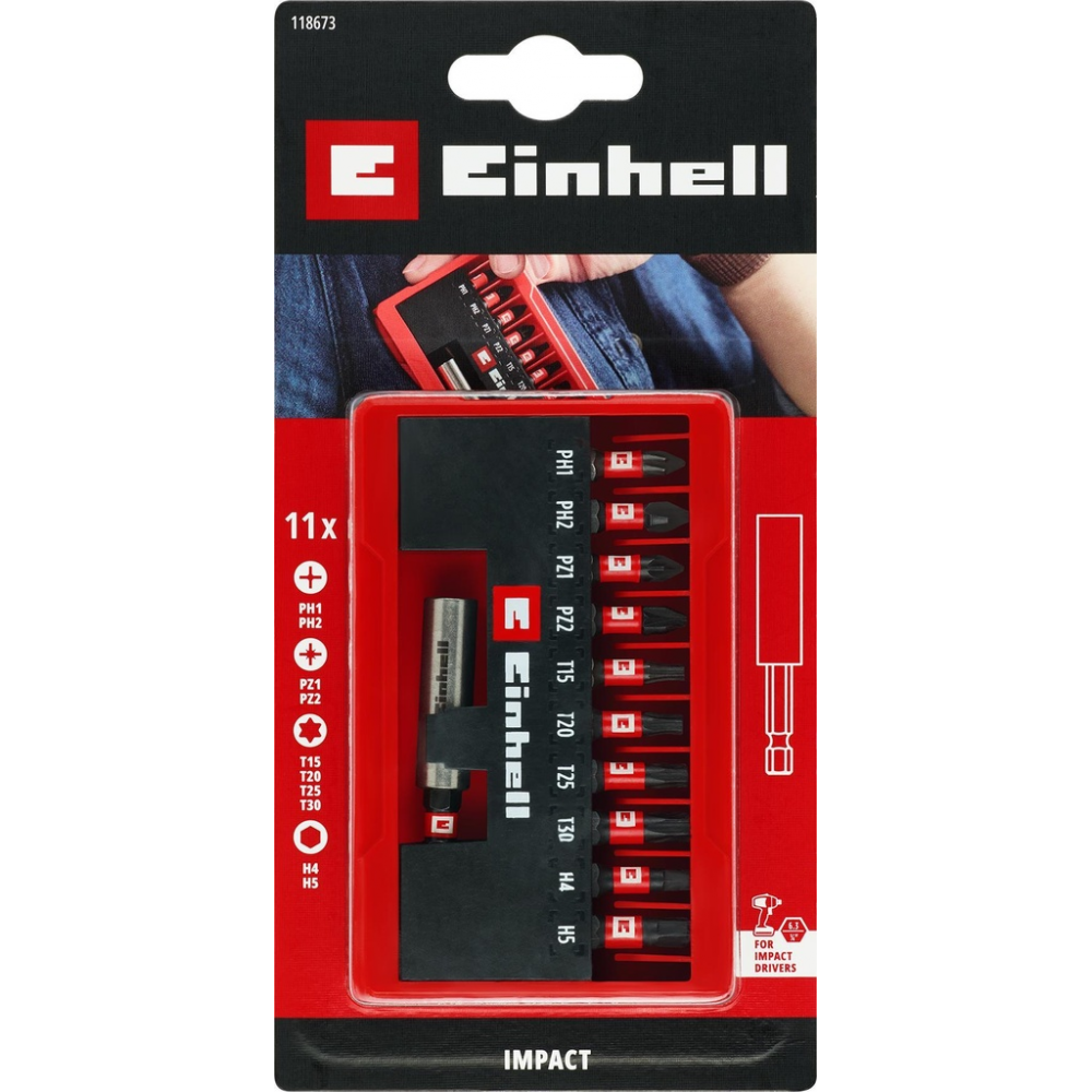 Набір ударних бітів, 11 шт, у кишеньковому кейсі (118673)