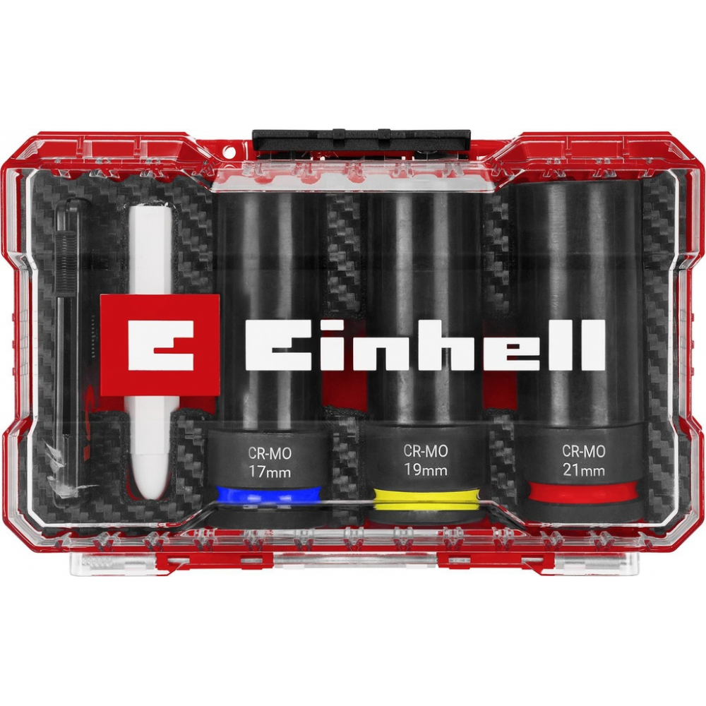 Набір ударних головок, 3 шт, вимірювач протектора і біла крейда для шин (109273)