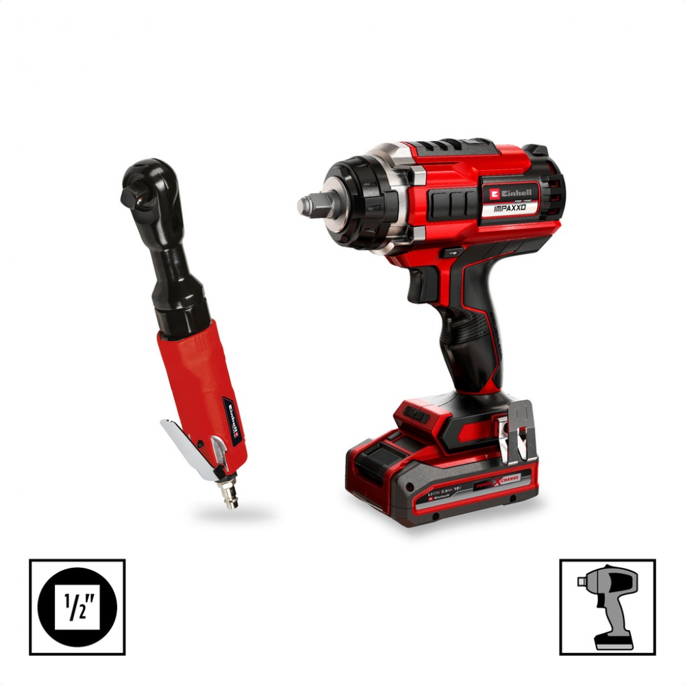 Набір ударних головок, 3 шт, вимірювач протектора і біла крейда для шин (109273)