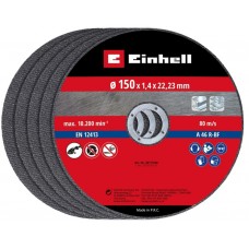 Диск отрезной по металлу Einhell, 150х1, 4х22, 23 мм, 5 шт. (711946)
