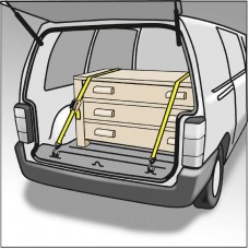 Стяжні ремені з натяжним храповиком і двумя гачками 2 шт.х 2,5 м, kwb