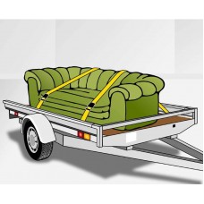 Стяжні ремені з натяжним храповиком і двумя гачками 2 шт.х 2,5 м, kwb