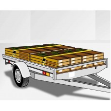 Стяжні ремені з натяжним храповиком і двумя гачками 2 шт.х 2,5 м, kwb