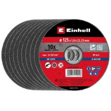 Диск отрезной по металлу Einhell, 125х1,0х22,23 мм, 10 шт. (711945)