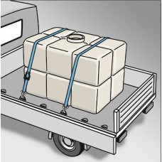 Стяжний ремінь з натяжним храповиком і двумя гачками 6 м, kwb