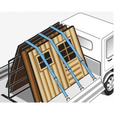 Стяжний ремінь з натяжним храповиком і двумя гачками 6 м, kwb