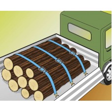 Стяжний ремінь з натяжним храповиком і двумя гачками 6 м, kwb