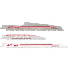 Набір полотен для шабельної пили, HCS і Bi-Metall, 3 шт, KWB (576105)