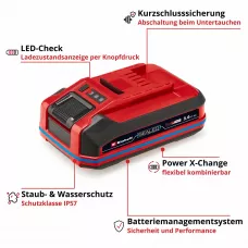 Акумулятор Einhell PXC Plus SEALED 18В 3А·год 900Вт 0.58кг (4511618)