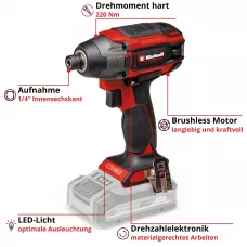 Ударна викрутка Einhell TP-CI 18/220 Li BL-Solo (4510085)