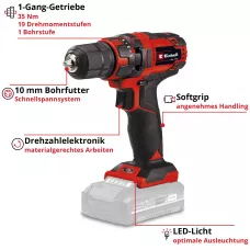 Аккумуляторная дрель-шуруповерт Einhell TC-CD 18/35 Li - Solo