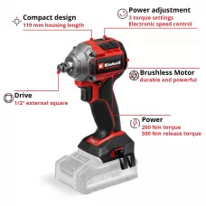 Акумуляторний ударний гайковерт Einhell Professional TP-CW 18/260-C Li BL-Solo