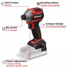 Акумуляторний ударний шурупокрут Einhell Professional TP-CI 18/250-C Li BL-Solo