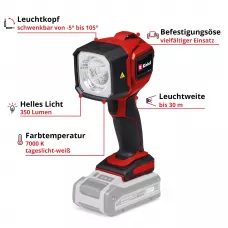 Фонарь аккумуляторный Einhell TC-CL 18/350 Li - Solo (4514175)