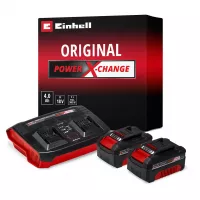 Набір акумуляторів + зарядний пристрій Einhell 18V 2x4.0Ah Twincharger Kit, PXC, 2.2 кг (4512112)