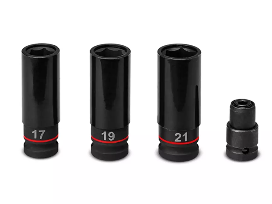 Набір головок з чотирма головками та адаптером для акумуляторного ударного гайковерта Einhell TP-CW 18/350-C Li BL - Solo.