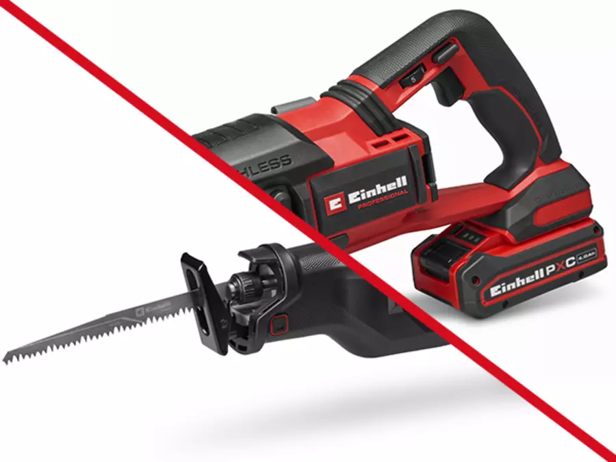 На зображенні показано антивібраційну функцію акумуляторної універсальної пилки Einhell TP-AP 18/32 Li BL - Solo.