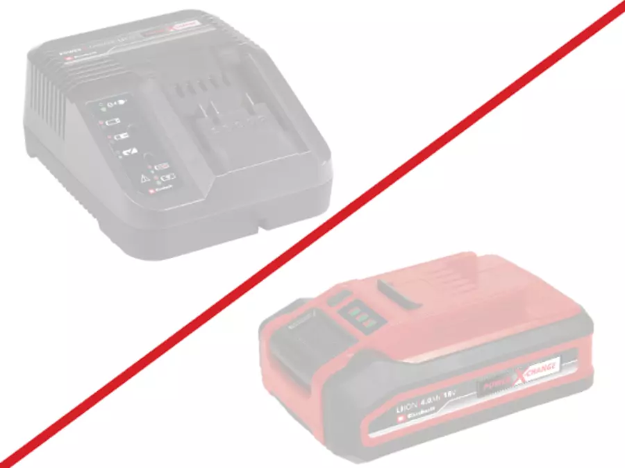 Акумуляторна щіткова шліфмашина Einhell TP-BR 18/32 Li BL - Solo постачається без акумулятора (зображений закресленим).