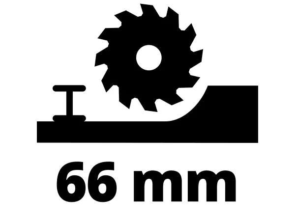 Глубина реза до 66 мм