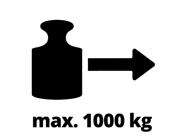 Максимальна сила тяги 1000 кг